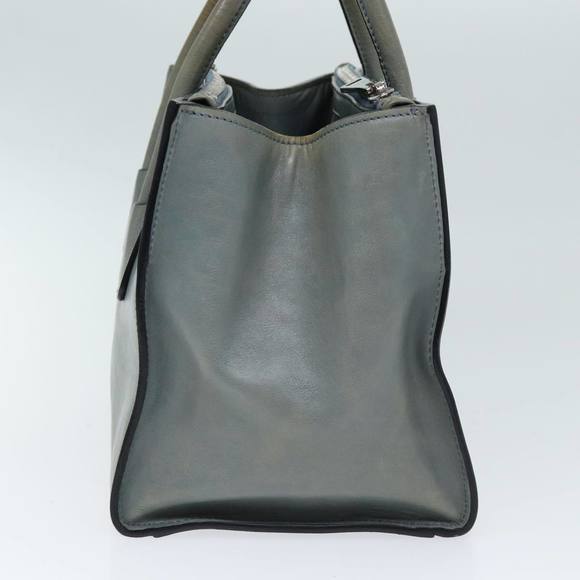 PRADA Hand Bag Leather 2way Gray Auth 72026 - Picture 3 of 16